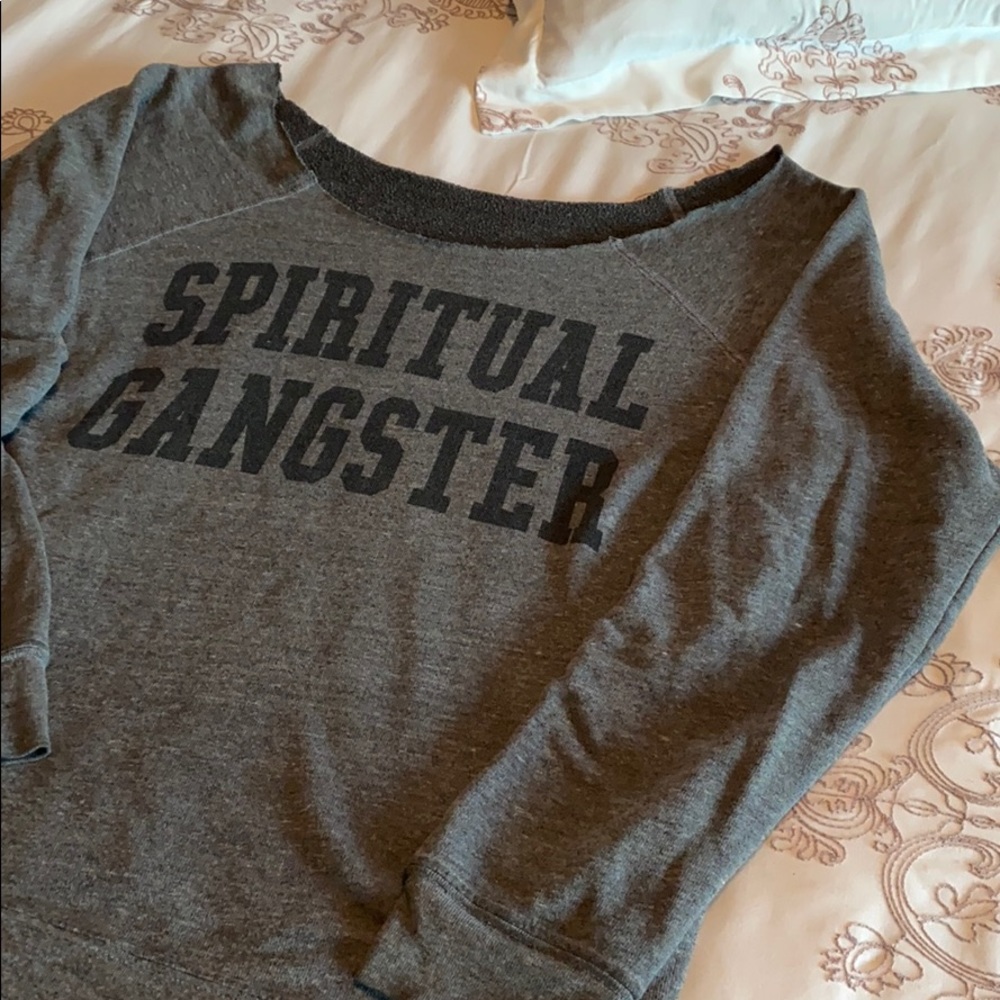 Off Shoulder Crew Sweater